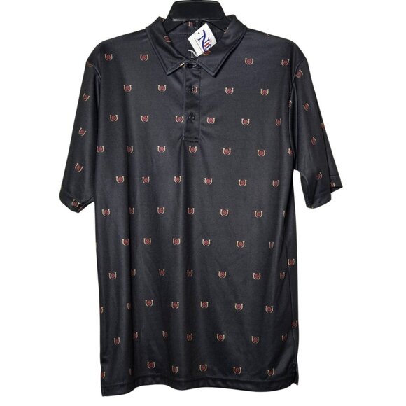 Genuine Kentucky Derby Mens Short Sleeve Polo Shirt Size Small Roses Horse NWT - Picture 1 of 10